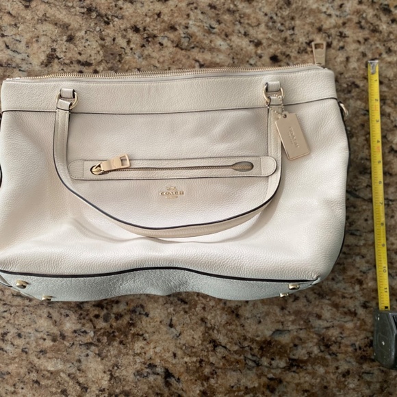 Large White Coach Purse - Picture 5 of 5